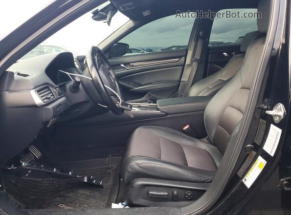 1HGCV1F34KA061050 2019 HONDA ACCORD Черный Вид салона спереди