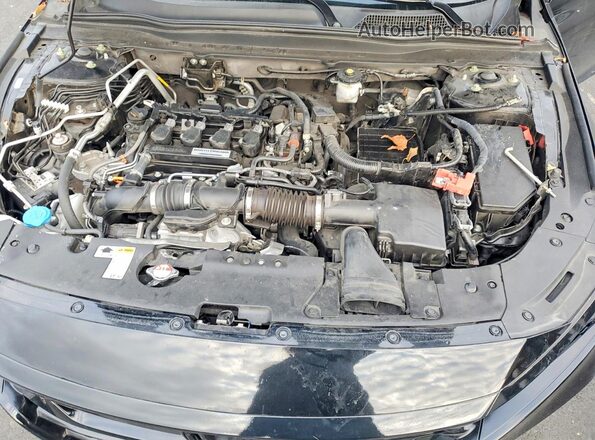 1HGCV1F34KA061050 2019 HONDA ACCORD Черный Вид задней части салона