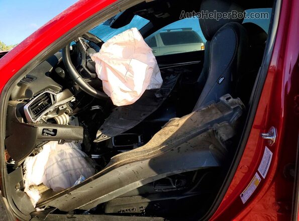 1HGCV1F34KA106133 2019 HONDA ACCORD Красный Вид салона спереди