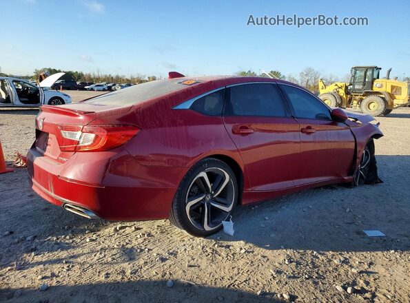 1HGCV1F34KA106133 2019 HONDA ACCORD Красный Задняя правая четверть