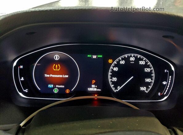 1HGCV1F35JA170602 2018 HONDA ACCORD Белый Вид щитка приборов