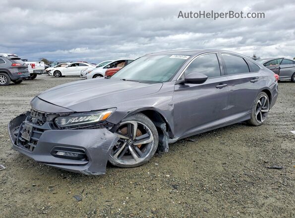 1HGCV1F35KA113317 2019 HONDA ACCORD Угольный Передняя левая четверть