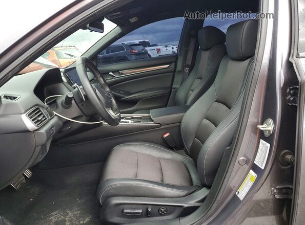 1HGCV1F35KA113317 2019 HONDA ACCORD Угольный Вид салона спереди