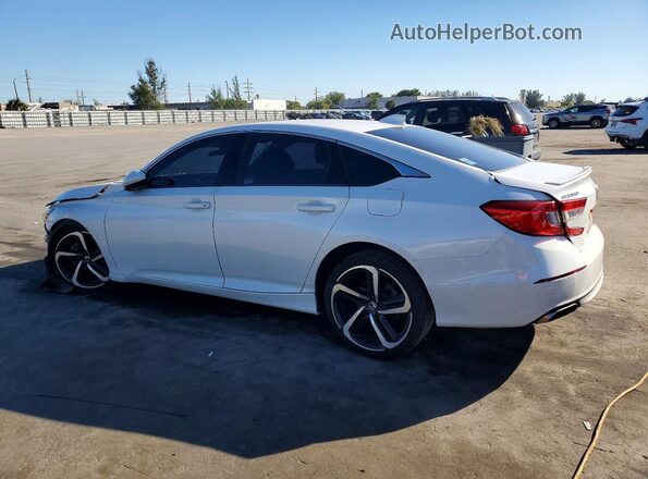 1HGCV1F35KA168186 2019 HONDA ACCORD Белый Задняя левая четверть