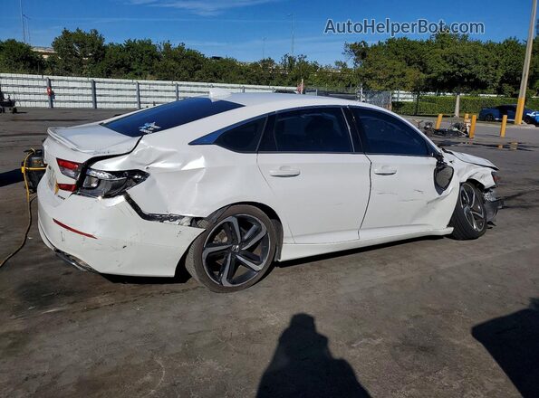 1HGCV1F35KA168186 2019 HONDA ACCORD Белый Задняя правая четверть