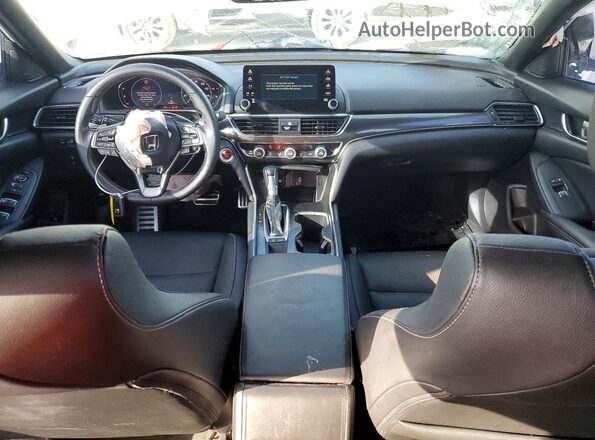 1HGCV1F35KA168186 2019 HONDA ACCORD Белый Вид панели приборов