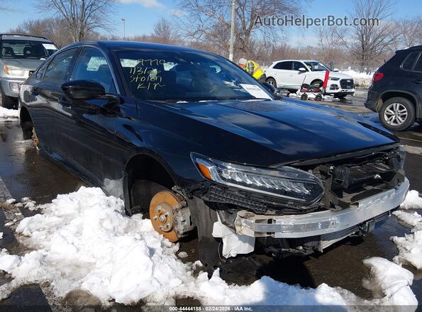 1HGCV1F35MA106791 2021 HONDA ACCORD Black Delantero derecho