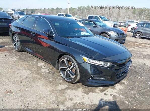1HGCV1F36LA135182 2020 HONDA ACCORD Черный Передняя правая четверть