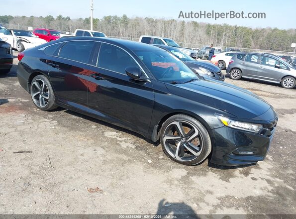 1HGCV1F36LA135182 2020 HONDA ACCORD Черный Вид спереди