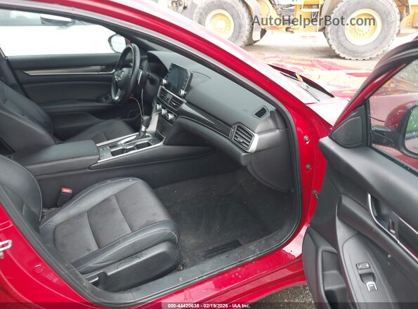 1HGCV1F37KA021027 2019 HONDA ACCORD Красный Вид салона спереди