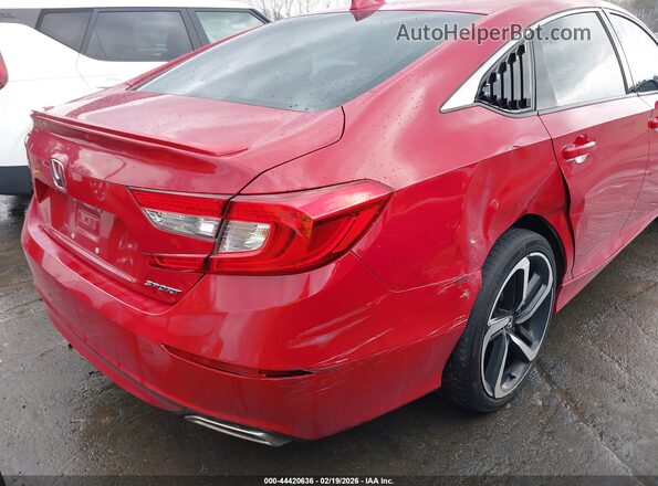 1HGCV1F37KA021027 2019 HONDA ACCORD Красный Вид спереди