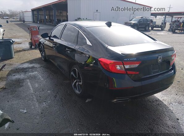 1HGCV1F38KA085271 2019 HONDA ACCORD Черный Задняя левая четверть