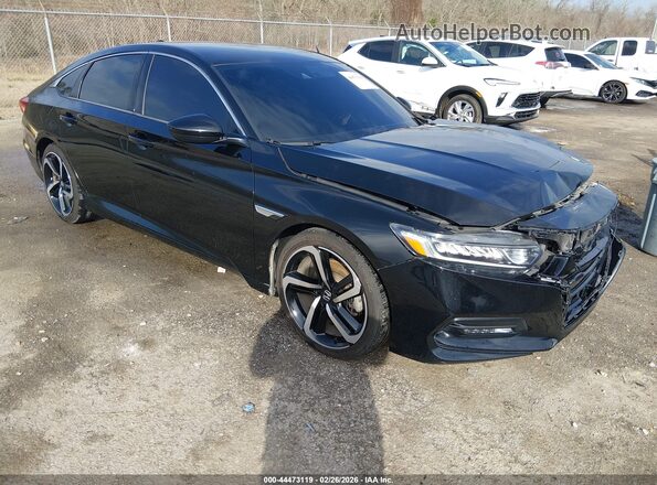 1HGCV1F38KA085271 2019 HONDA ACCORD Черный Передняя правая четверть