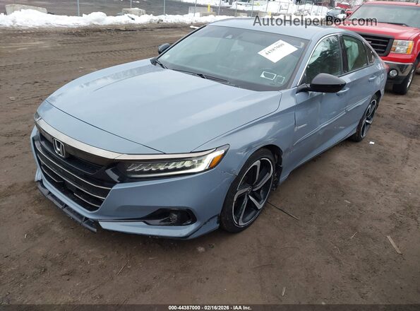 1HGCV1F38NA122209 2022 HONDA ACCORD Синий Передняя левая четверть