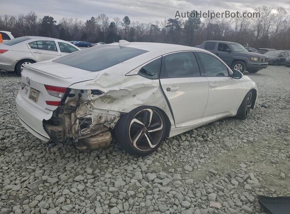 1HGCV1F3XJA252972 2018 HONDA ACCORD Белый Задняя правая четверть