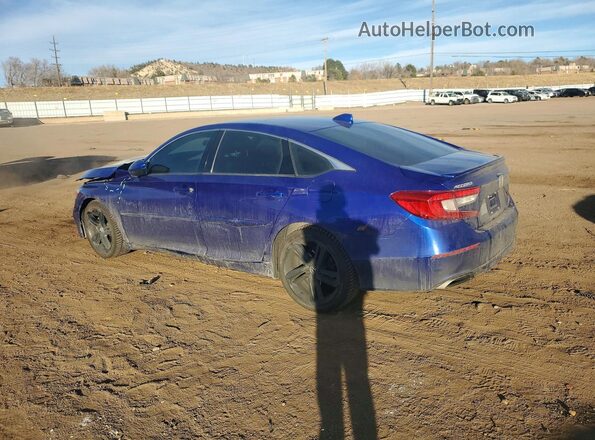 1HGCV1F3XKA039604 2019 HONDA ACCORD Blue Задня ліва чверть
