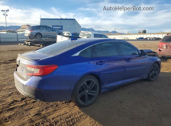 1HGCV1F3XKA039604 2019 HONDA ACCORD Blue Задня права чверть