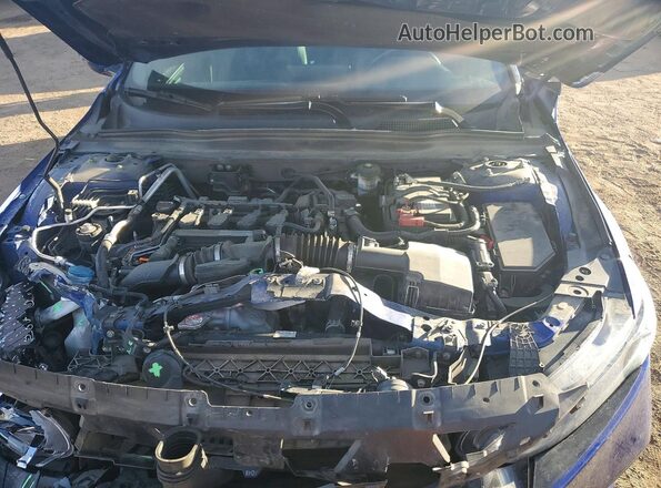 1HGCV1F3XKA039604 2019 HONDA ACCORD Blue Вид задньої частини салону