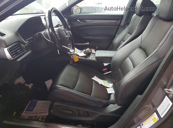 1HGCV1F3XKA042129 2019 HONDA ACCORD Charcoal Widok wnętrza z przodu