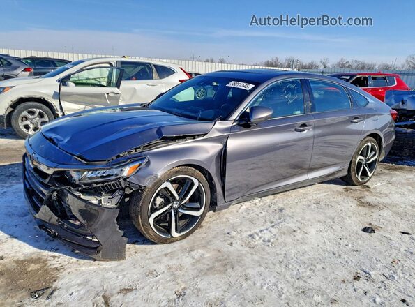 1HGCV1F3XKA125592 2019 HONDA ACCORD Угольный Передняя левая четверть