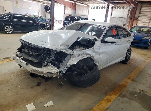 1HGCV1F3XKA151609 2019 HONDA ACCORD Белый Передняя левая четверть