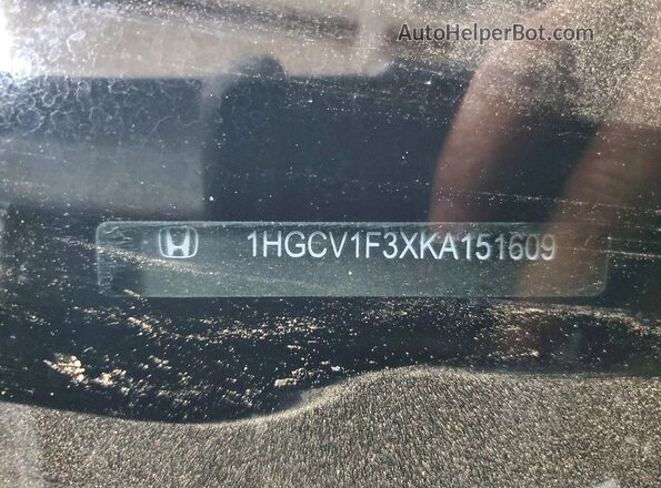 1HGCV1F3XKA151609 2019 HONDA ACCORD Белый Вид подкапотного пространства