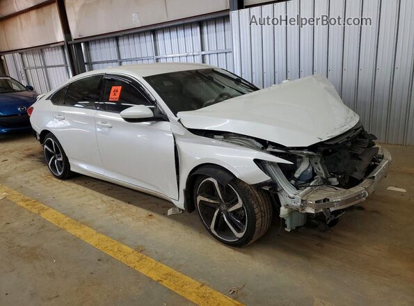 1HGCV1F3XKA151609 2019 HONDA ACCORD Белый Передняя правая четверть