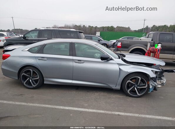 1HGCV1F41MA121135 2021 HONDA ACCORD Серый Вид задней части салона