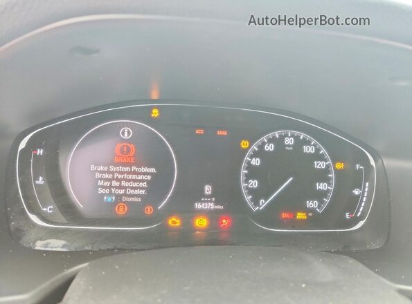 1HGCV1F45KA021794 2019 HONDA ACCORD Black Սարքավորումների վահանակի տեսք
