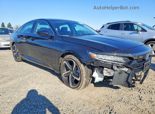 1HGCV1F47NA082438 2022 HONDA ACCORD Черный Передняя правая четверть