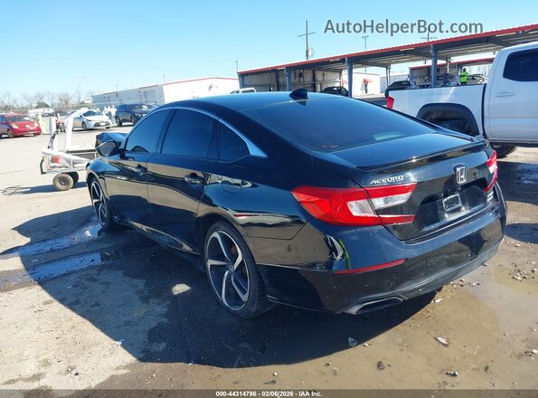 1HGCV1F48NA077653 2022 HONDA ACCORD Черный Задняя левая четверть