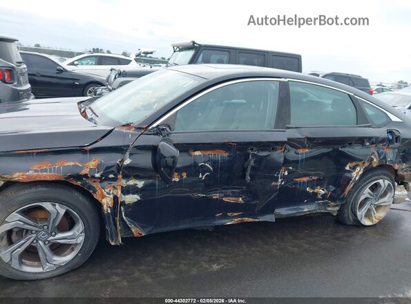 1HGCV1F55JA098124 2018 HONDA ACCORD Черный Вид спереди