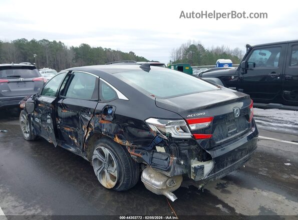 1HGCV1F55JA098124 2018 HONDA ACCORD Черный Задняя левая четверть