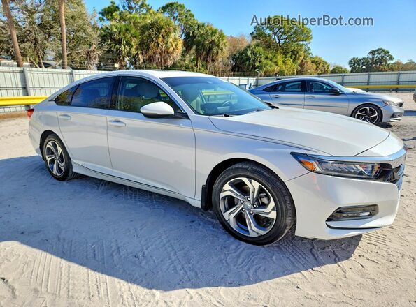 1HGCV1F57KA088924 2019 HONDA ACCORD Белый Передняя правая четверть