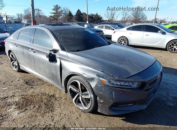 1HGCV2F33KA005400 2019 HONDA ACCORD Gray Передня права чверть