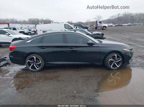1HGCV2F36KA020506 2019 HONDA ACCORD Черный Вид задней части салона