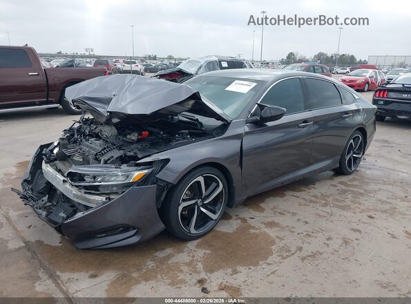 1HGCV2F36LA015579 2020 HONDA ACCORD Серый Передняя левая четверть