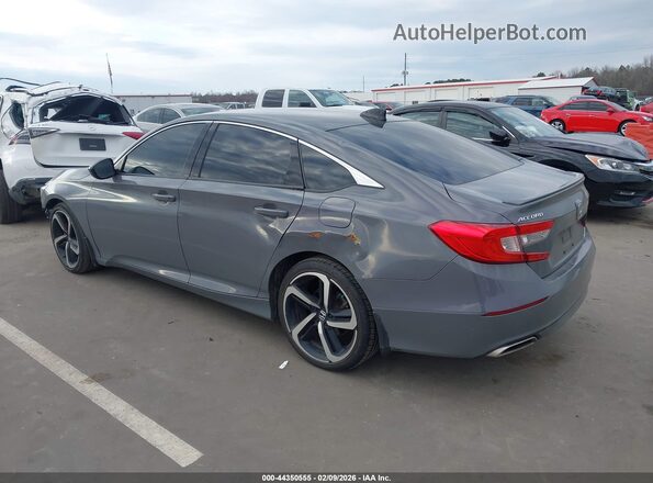 1HGCV2F37JA001140 2018 HONDA ACCORD Серый Задняя левая четверть