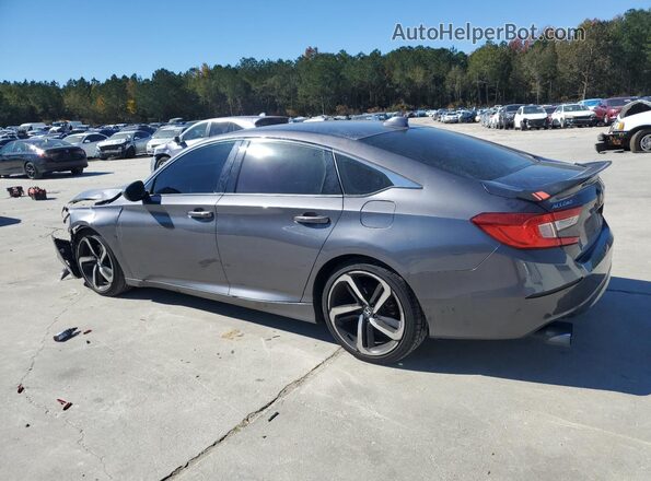 1HGCV2F3XKA008844 2019 HONDA ACCORD Серый Задняя левая четверть