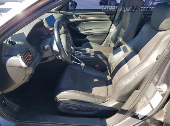 1HGCV2F3XKA008844 2019 HONDA ACCORD Серый Вид салона спереди