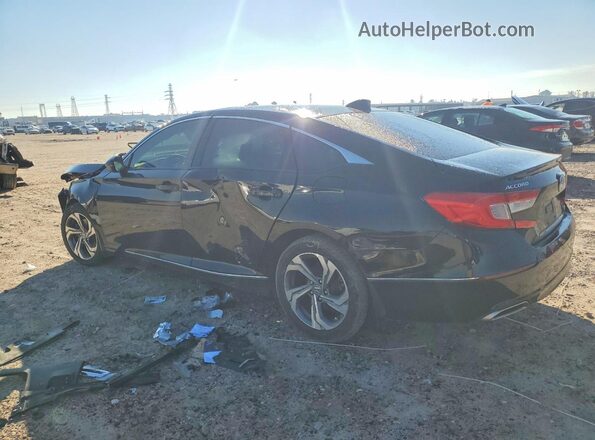 1HGCV2F53JA008278 2018 HONDA ACCORD Черный Задняя левая четверть
