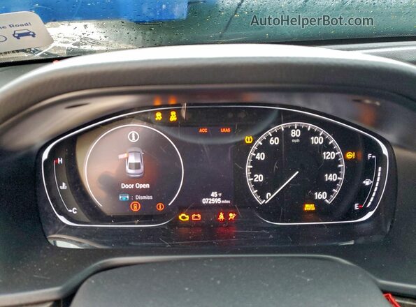 1HGCV2F93KA012237 2019 HONDA ACCORD Black Widok zestawu wskaźników