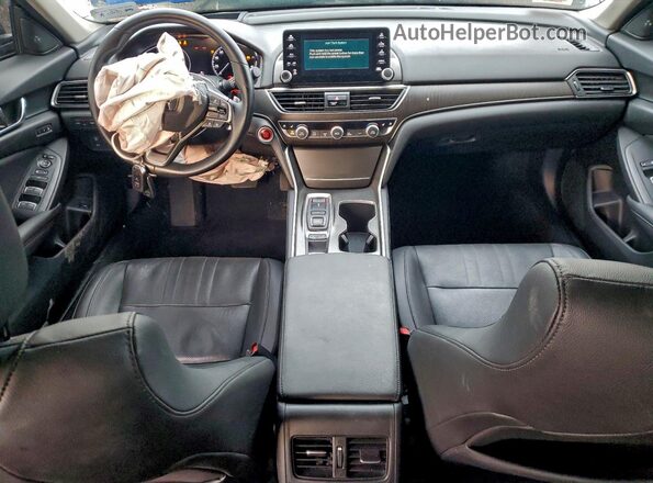 1HGCV2F93KA012237 2019 HONDA ACCORD Black Widok deski rozdzielczej