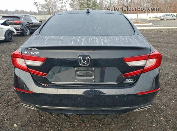 1HGCV2F93KA012237 2019 HONDA ACCORD Black Widok z tyłu
