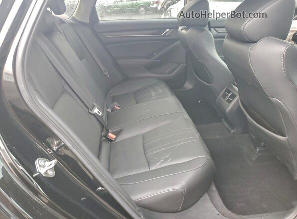 1HGCV2F93KA012237 2019 HONDA ACCORD Black Widok tylnych siedzeń
