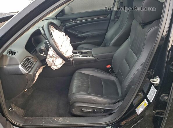 1HGCV2F93KA012237 2019 HONDA ACCORD Black Widok wnętrza z przodu