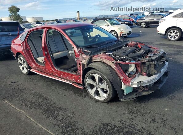 1HGCV2F94KA014997 2019 HONDA ACCORD Burgundy Передня права чверть