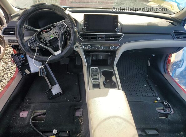 1HGCV2F94KA014997 2019 HONDA ACCORD Burgundy Вид панелі приладів