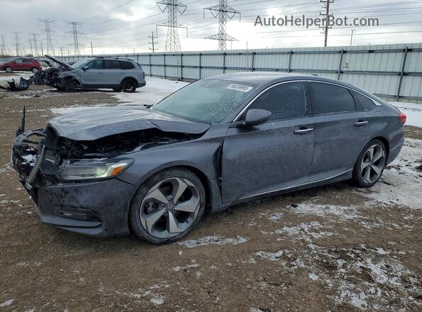 1HGCV2F99JA051204 2018 HONDA ACCORD Угольный Передняя левая четверть