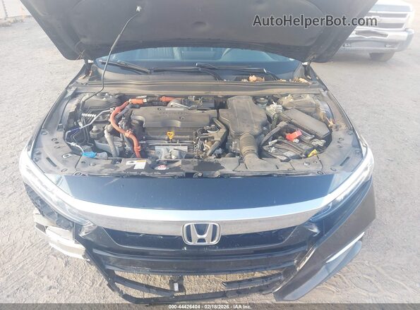 1HGCV3F10JA000402 2018 HONDA ACCORD HYBRID Черный Вид сзади